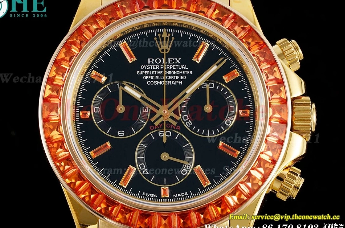 N6F Daytona 40mm Black 116518 Dia DD4130 RU Gem YG 0218